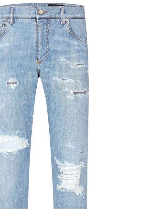 Light blue stretch-cotton denim DOLCE&GABBANA | GY07CDG8LN6S9001